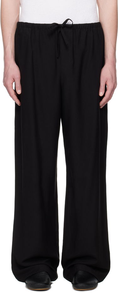 Hlače The Row The Row Xon Drawstring-Waist Trousers Črna | 990-W3893, 0