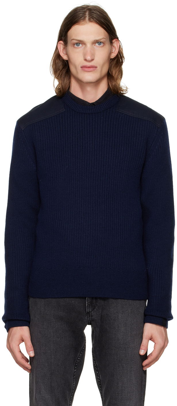Pleteni pulover rag & bone Rag & Bone Dexter Mixed Media Sweater Mornarica | MBS22F017BW17, 0