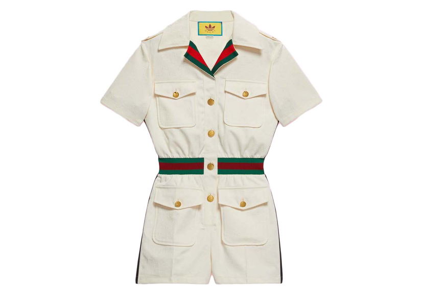 Kombinezon Gucci adidas x Short Jumpsuit White Bež | 703000 ZAI22 9133