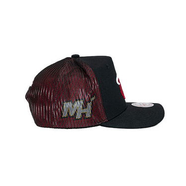 Kapa Mitchell & Ness Mitchell & Ness NBA Tremor Trucker Snapback Hat Miami Heat Črna | HT11505-MHEBLCK, 4