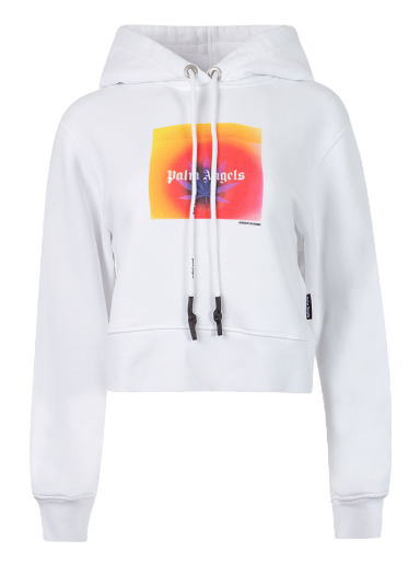 Pulover Palm Angels x The Webster Square Leaf Hoodie Bela | PWBB022G21FLE0070120
