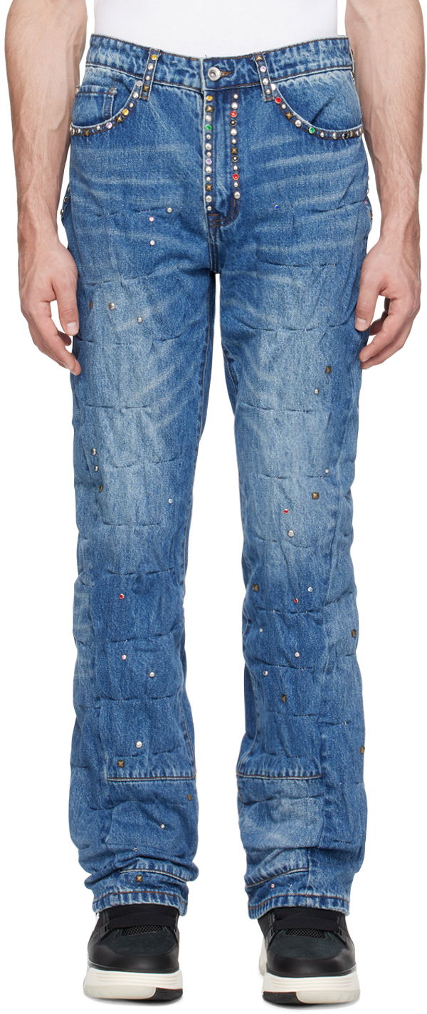 Kavbojke Who Decides War Who Decides War Studded Quilted Jeans Večbarvna | 1120820009SS24