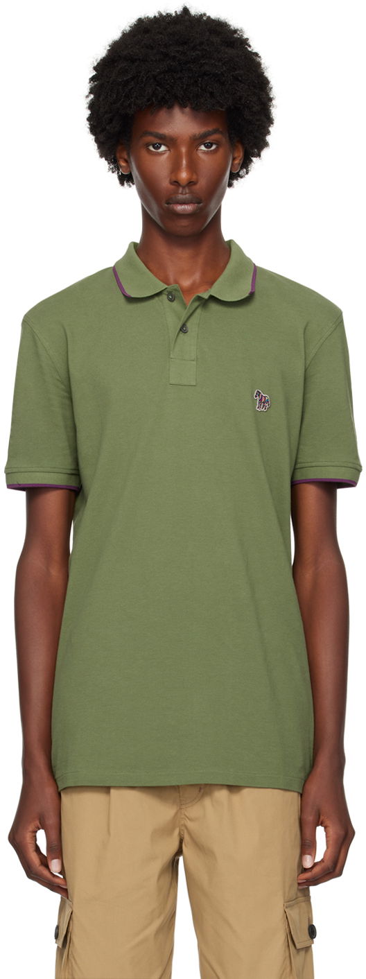 Polo majica Paul Smith PS Paul Smith Zebra Polo Zelena | M2R-151LZ-N21580-34A