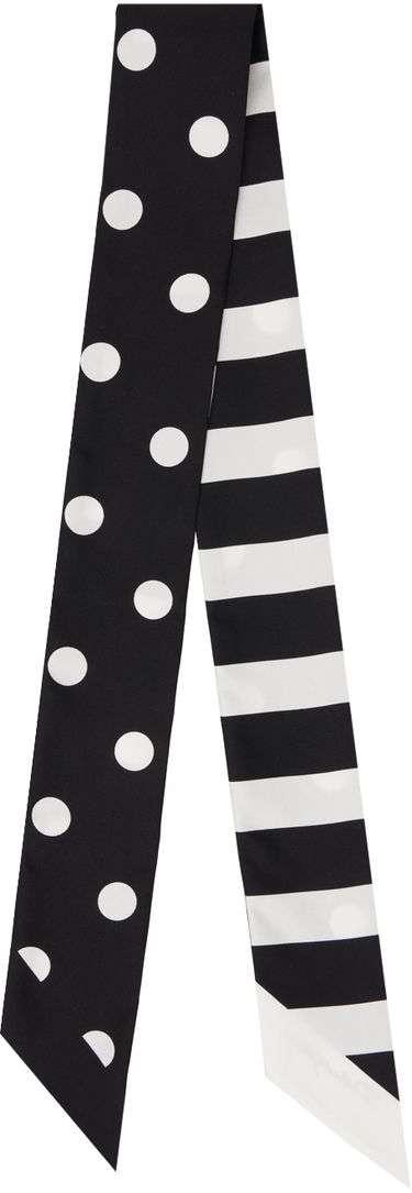Šala Dolce & Gabbana Striped & Polka-Dot Headscarf Črna | FS215AGDCLA, 1