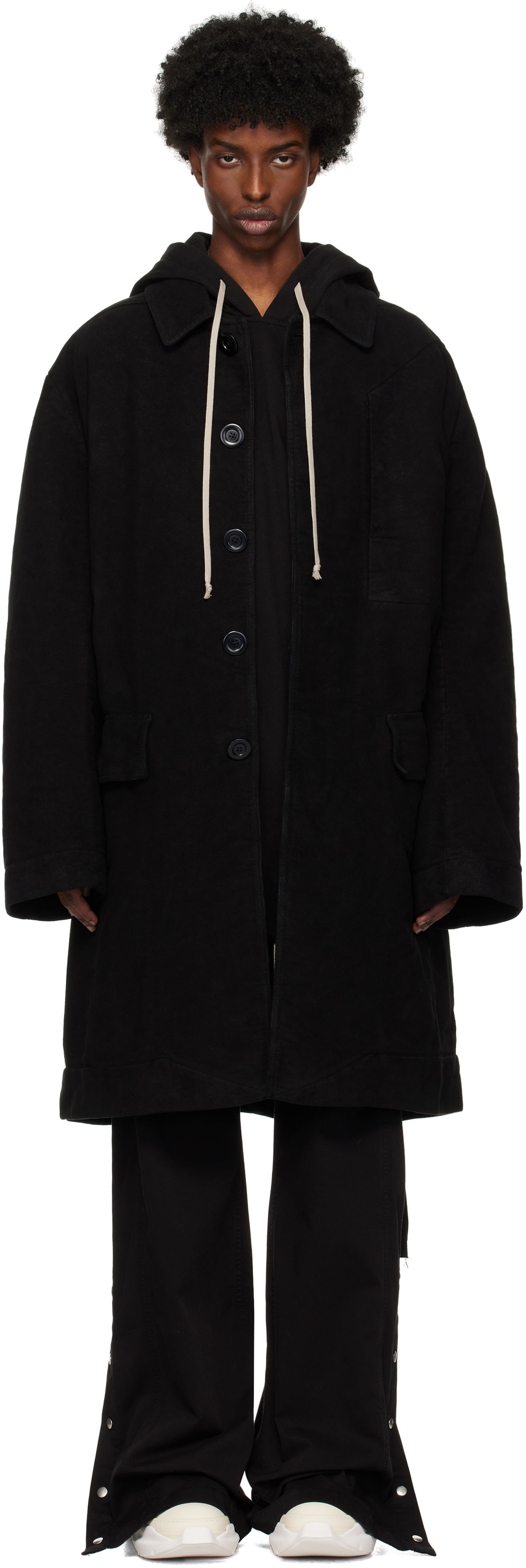 Plašči Rick Owens Jumbo Mac Coat Črna | DU02D2968 MO, 0