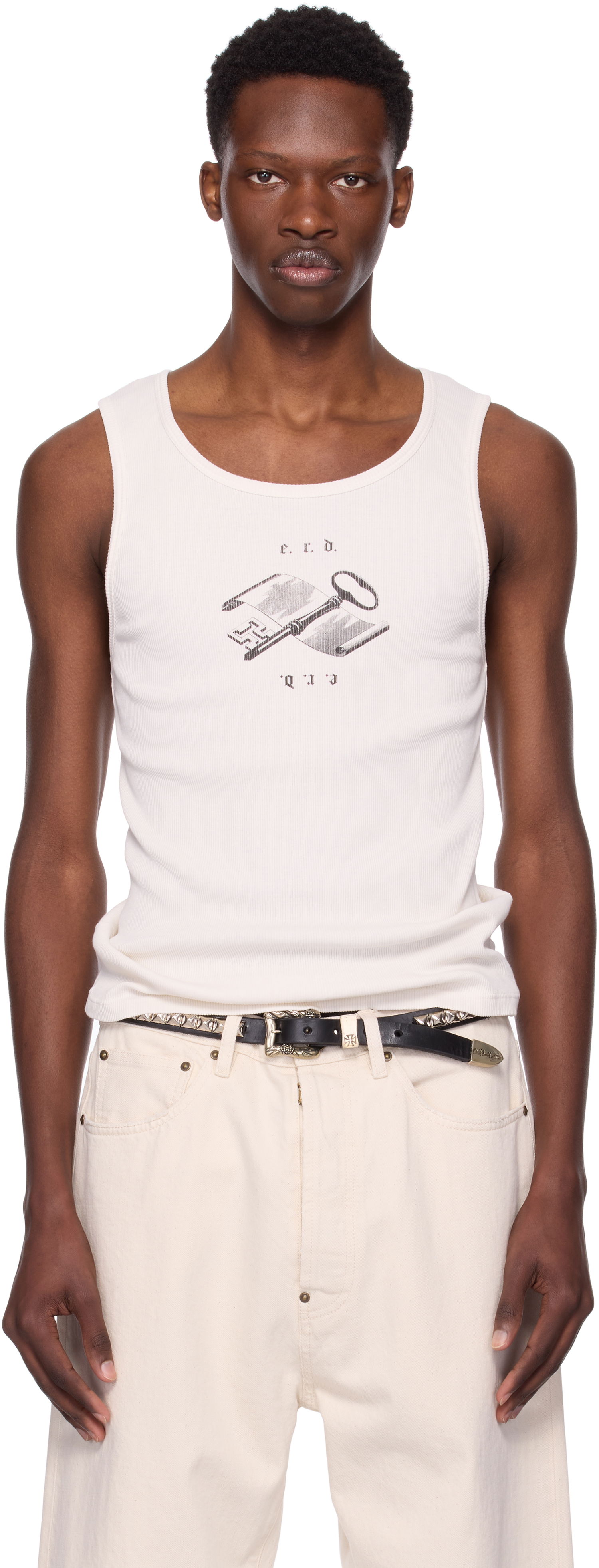 Majica brez rokavov Enfants Riches Déprimés Enfants Riches Déprimés Academic Tank Top Bela | 010-839, 0