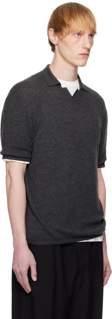 Pleteni pulover The Row The Row Isao Knit Polo Siva | 947-Y498, 1
