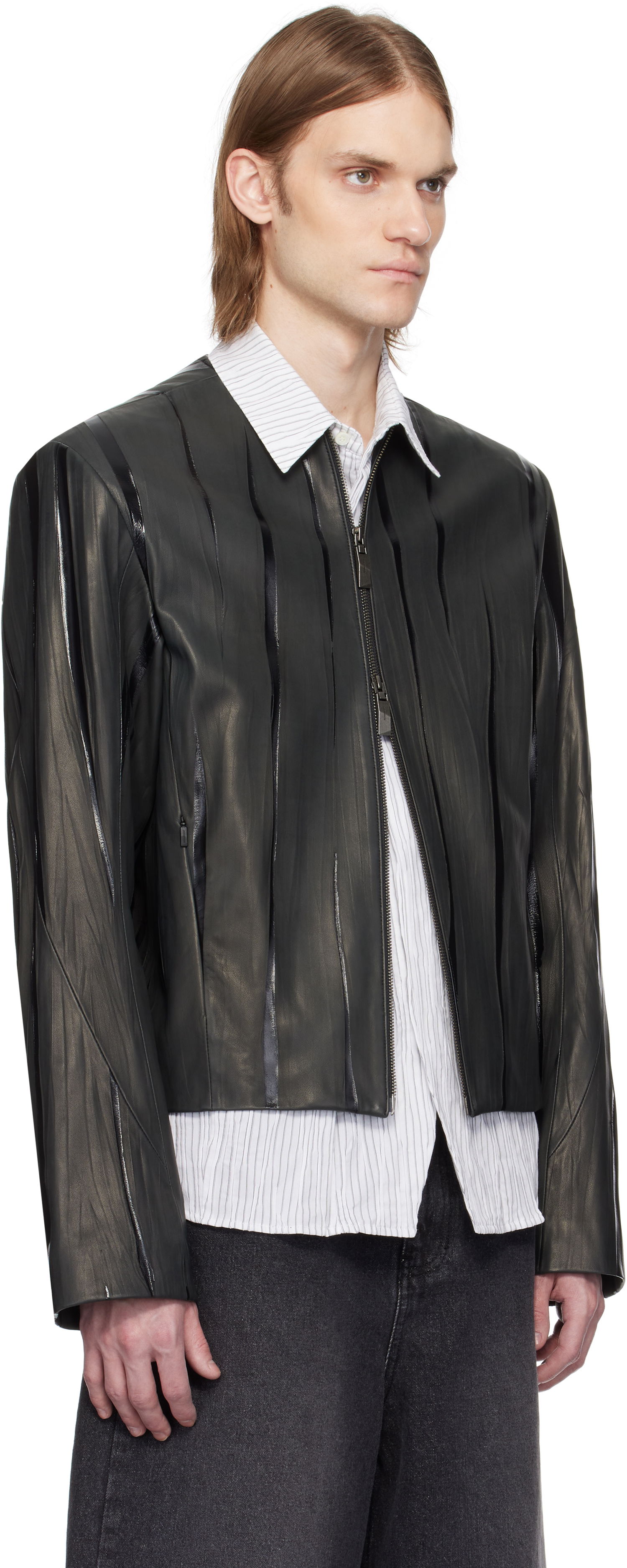 Bomber jakna ADER ERROR ADER error Product. 14 Cropped Leather Jacket Črna | BO01SSJK0107BK, 1