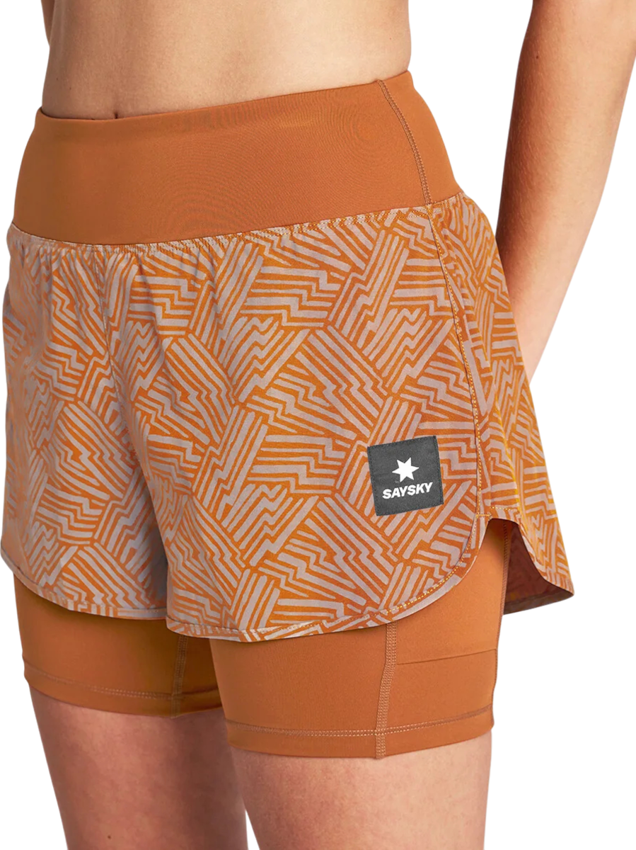 Kratke hlače Saysky Reflective Pace 2 in 1 Shorts 3" Oranžna | owrsh23c1051-owrsh23c1051, 0
