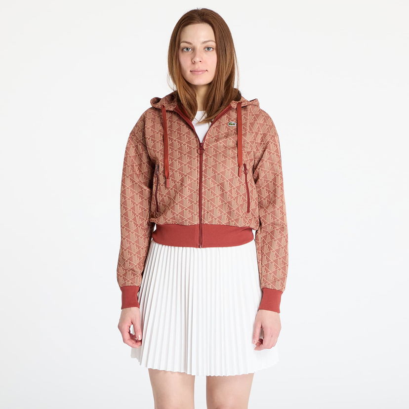 Pulover Lacoste Lacoste Jacquard Cropped Hoodie Oranžna | SF7606 GTI