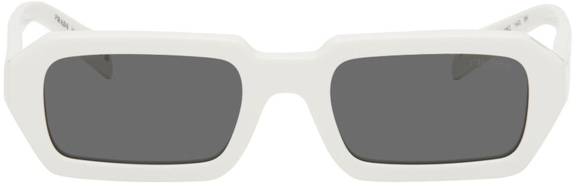 Sončna očala Prada Rectangular Sunglasses Bela | 0PR A12S 17K08Z 8056597967891