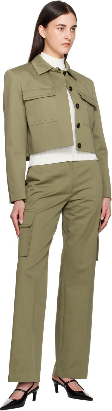 Jakna Anine Bing Anine Bing Dayton Cropped Military Jacket Zelena | A-01-11150-AYG3, 3