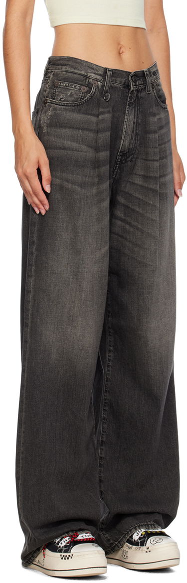 Kavbojke R13 R13 Damon Pleated Jeans Siva | R13W3147-D019A, 4
