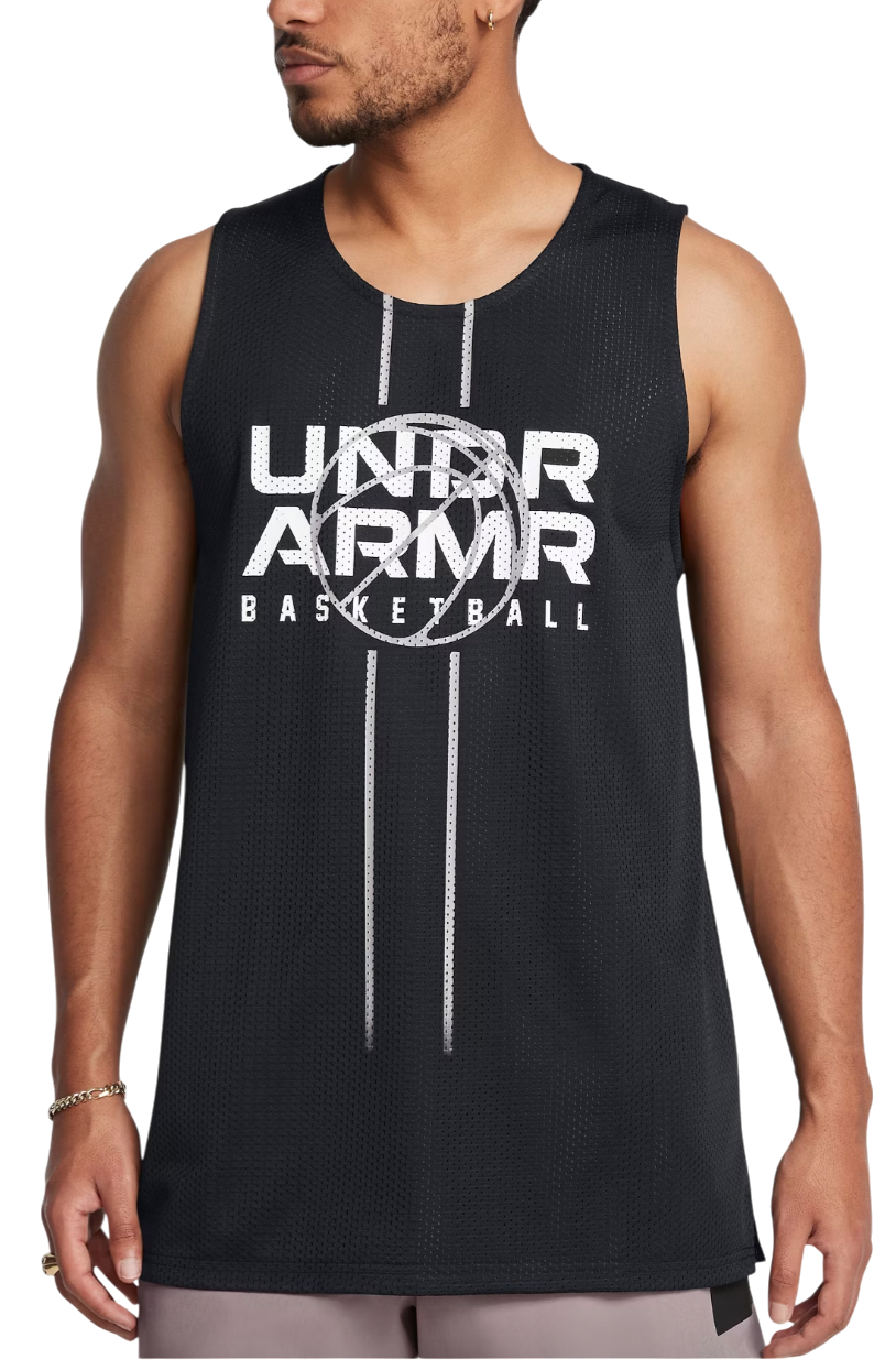 Majica brez rokavov Under Armour Reversible Basketball Jersey Črna | 1387088-001
