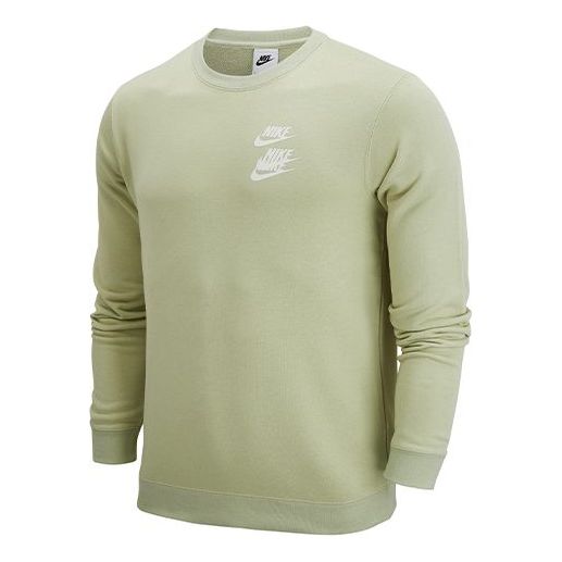 Pleteni pulover Nike Nike NSW Logo Print Crewneck Sweatshirt Zelena | DV7381-371