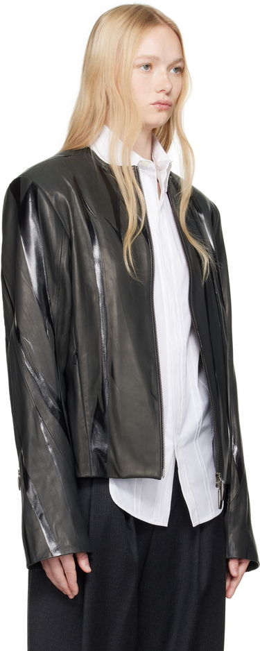 Bomber jakna ADER ERROR ADER error Product. 14 Cropped Leather Jacket Črna | BO01SSJK0107BK, 4