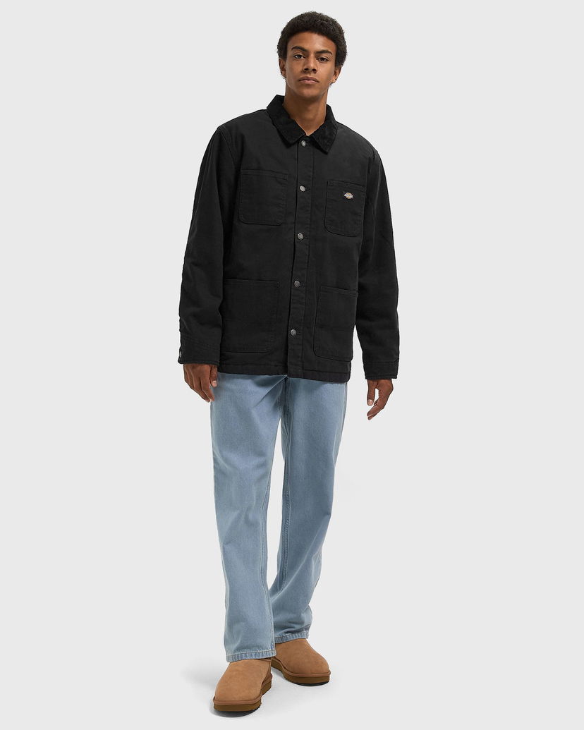 Jakna Dickies Chore Jacket Lined Canvas Črna | DK0A87O3BLK1