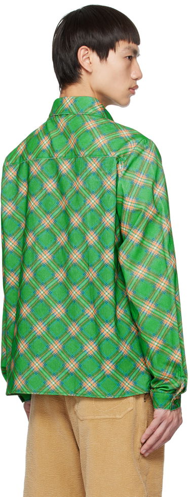 Srajce ERL Plaid Button-Up Shirt Zelena | ERL06B007, 2