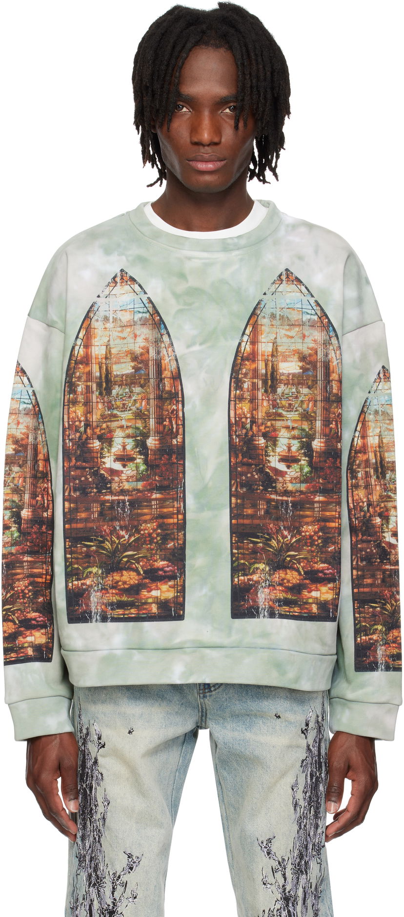 Pulover Who Decides War Who Decides War Eden Crewneck Sweatshirt Zelena | 1110150008SS25