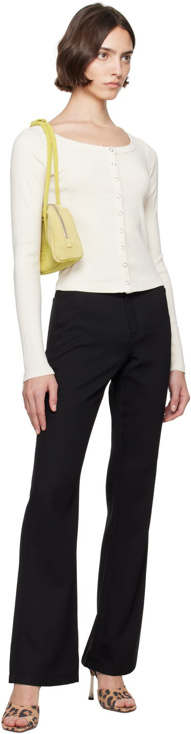 Pleteni pulover RE/DONE Re/Done Hanes Edition Scoop Neck Long Sleeve Top Bela | 787-02WSCNKCD, 3