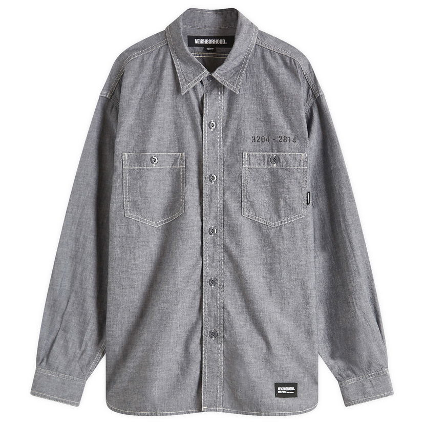Srajce Neighborhood Chambray Shirt Siva | 251ARNH-SHM02-BLK