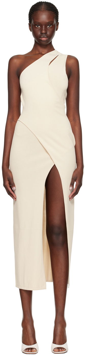 Obleke BEC + BRIDGE BEC + BRIDGE Mira One-Shoulder Maxi Dress Bež | H23-11837