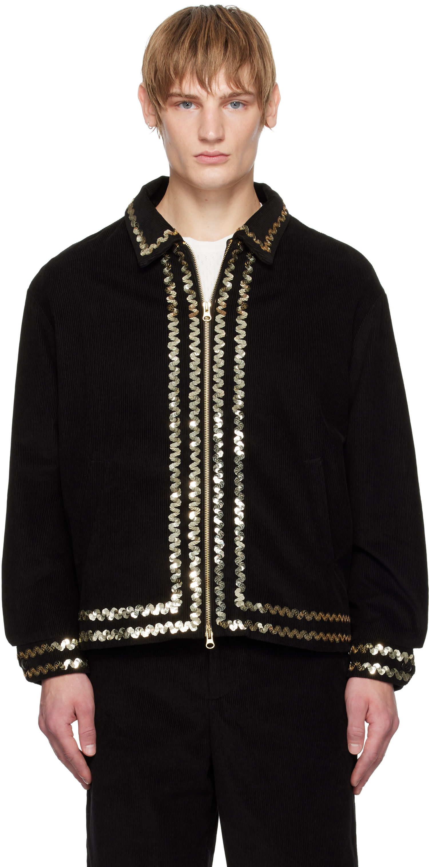 Jakna Bode Sequined Corduroy Jacket Črna | MRF24JA007, 0