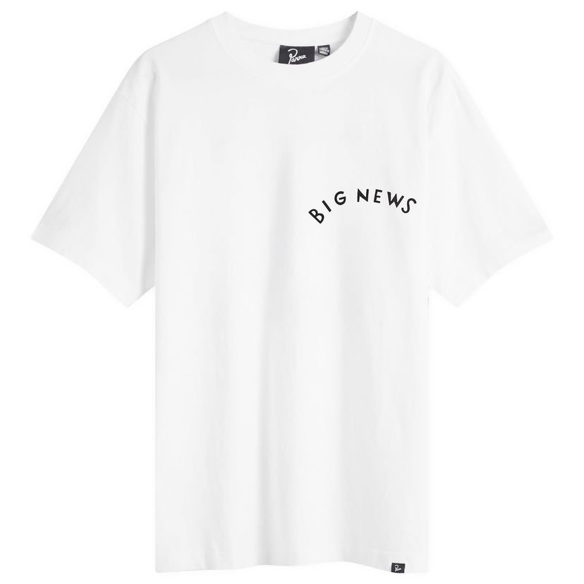 Majica By Parra Parra Big News T-Shirt, Size Large Bela | 53200-WHT
