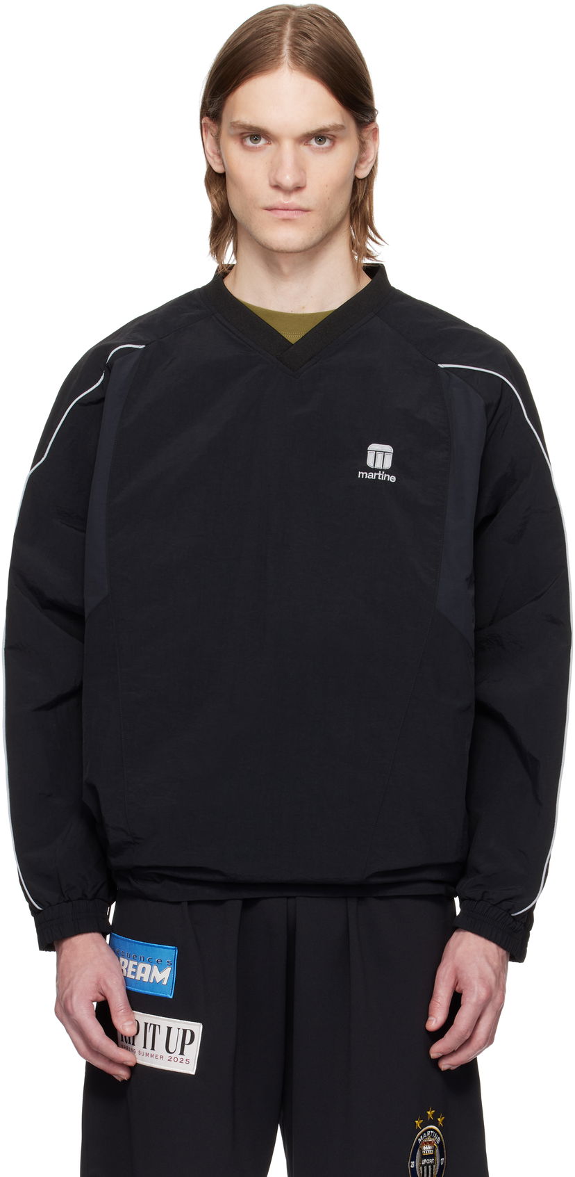 Vetrovka Martine Rose Martine Rose Sports Pullover Jacket Črna | 136WP01001