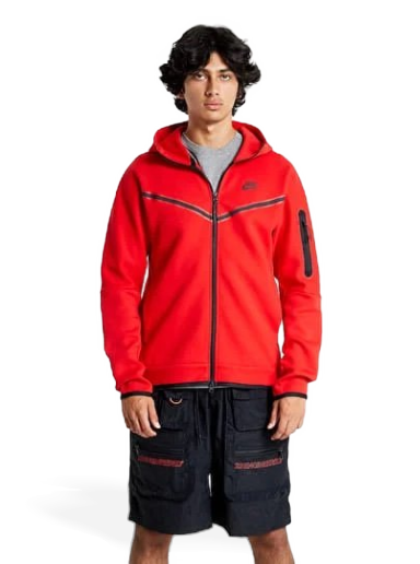 Pulover Nike Tech Fleece Full-Zip Hoodie Rdeča | CU4489-687