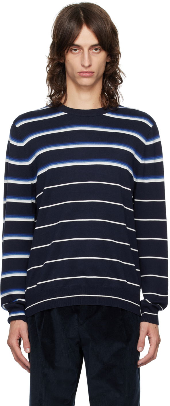 Pleteni pulover Paul Smith Paul Smith Striped Sweater Mornarica | M1R-893Y-N02423-47