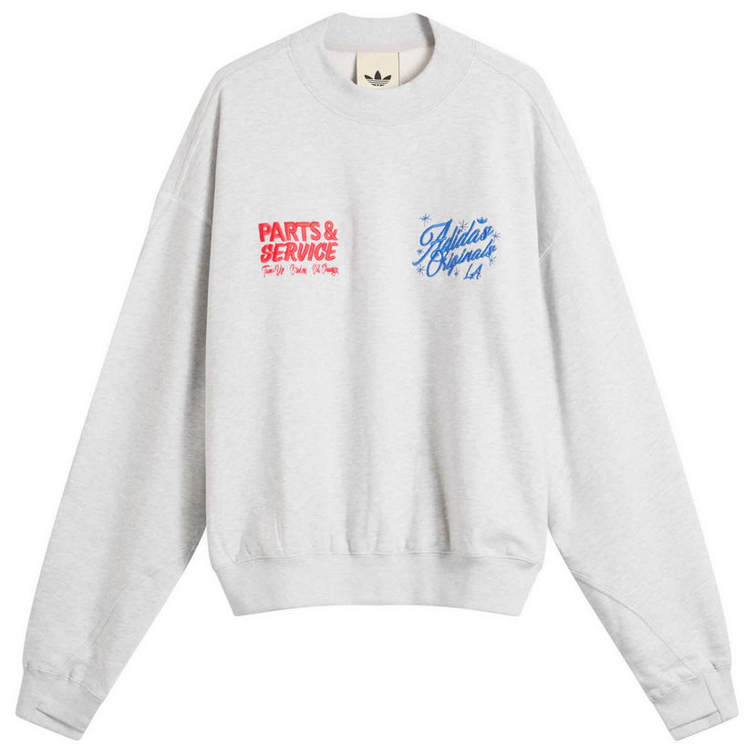 Pulover adidas Originals OG LA Crew Sweat Siva | JX3805