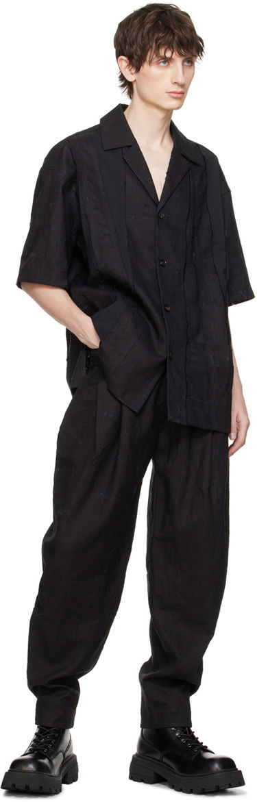 Hlače Feng Chen Wang Feng Chen Wang Distressed Trousers Črna | FUS17TR06, 3