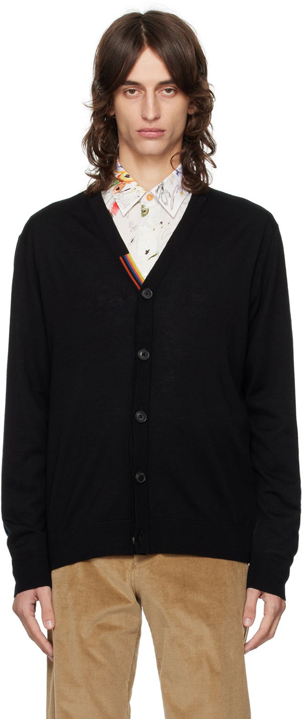 Pleteni pulover Paul Smith Paul Smith Striped Cardigan Črna | M1R-122X-L02094-79