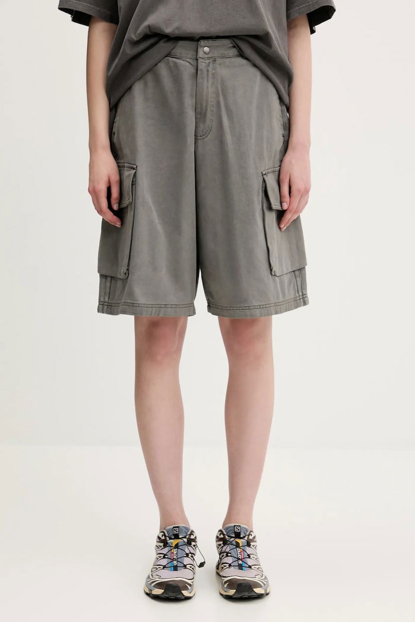 Kratke hlače adidas Originals adidas Originals Cargo Jorts High Waist Siva | JD0139