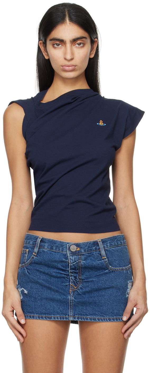 Majica Vivienne Westwood Hebo T-Shirt Mornarica | 1504000A-J004A-