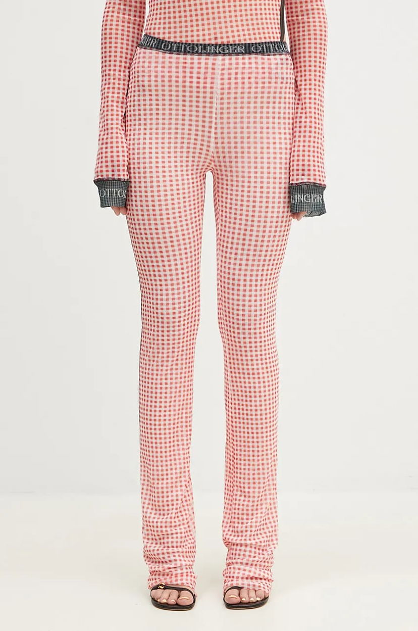 Pajkice Ottolinger Ottolinger Mesh High Waist Pants Roza | 1010801821
