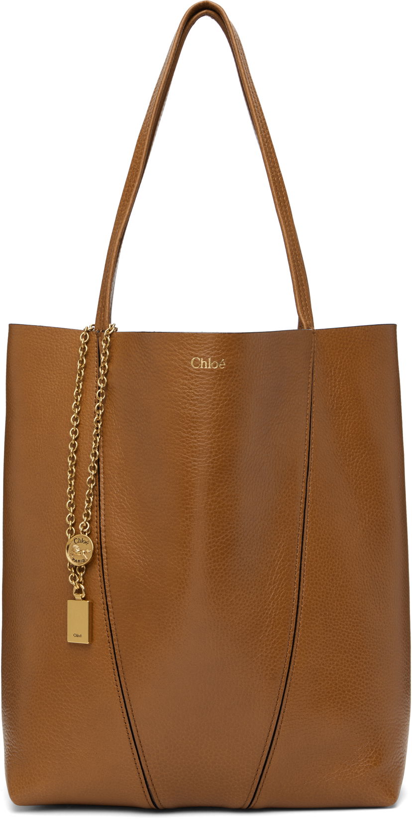 Tote bag CHLOÉ Chloé 'Spin' Tote Bag Rjava | CHC25SS811N84