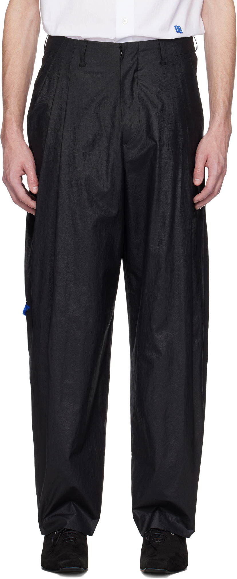 Hlače ADER ERROR ADER error Product. 84 Pleated Trousers Črna | BO01SSSA0207BK