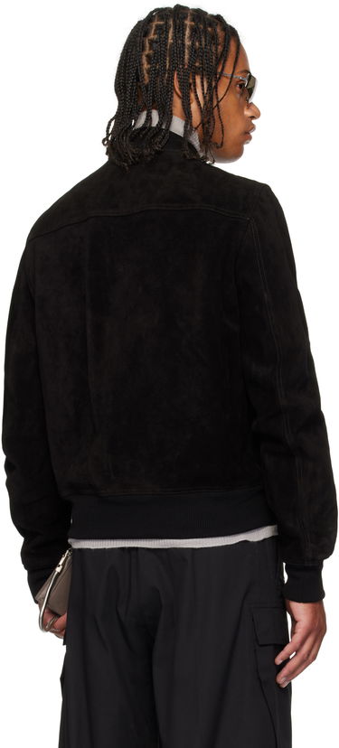 Bomber jakna Rick Owens Rick Owens Concordians Bauhaus Suede Flight Jacket Črna | RU02E1749 LCS, 2