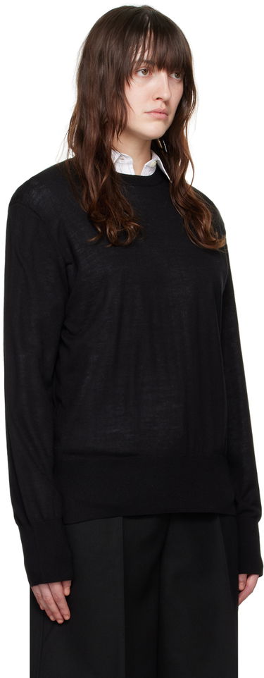 Pleteni pulover TOTEME Crewneck Knit Sweater Črna | 243-WRT0346-YA0084, 1
