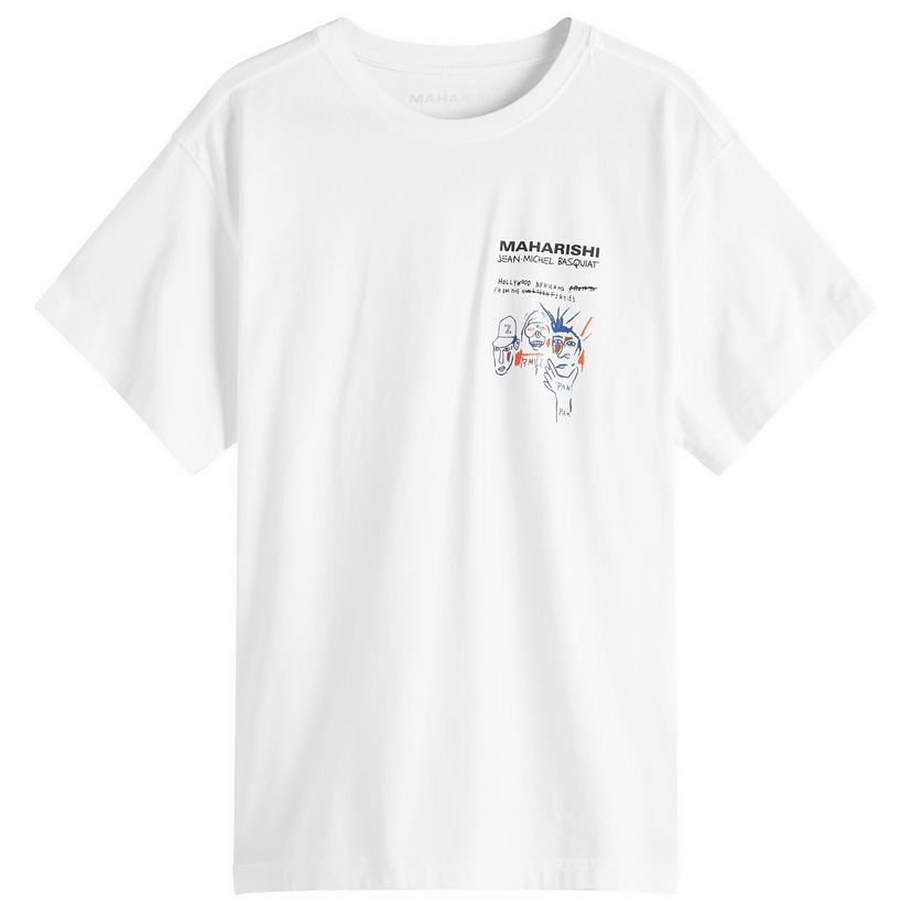 Majica Maharishi Maharishi x Basquait Year Of The Snake Graphic T-Shirt, Size Large Bela | 1466-WHT