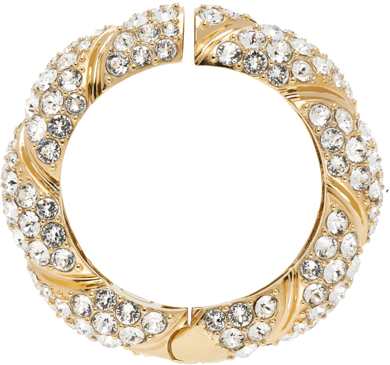 Zapestnica Valentino Valentino Garavani Small Big Mono Crystal-Embellished Clip-on Earring Kovinski | 6W0J0Y96YCW, 0