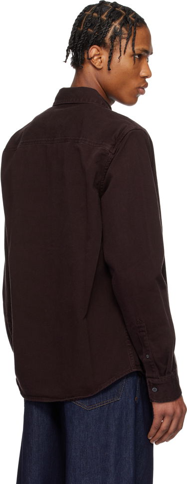 Srajce AMI AMI Cotton Button-Down Ami de Coeur Shirt Bordo | USH060.DE0054, 2