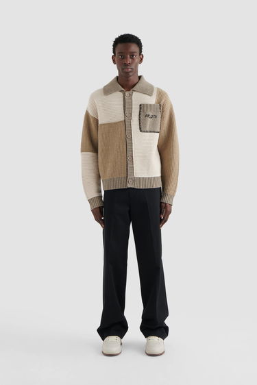 Pleteni pulover AXEL ARIGATO Franco Patchwork Sweater Rjava | A2141002, 4