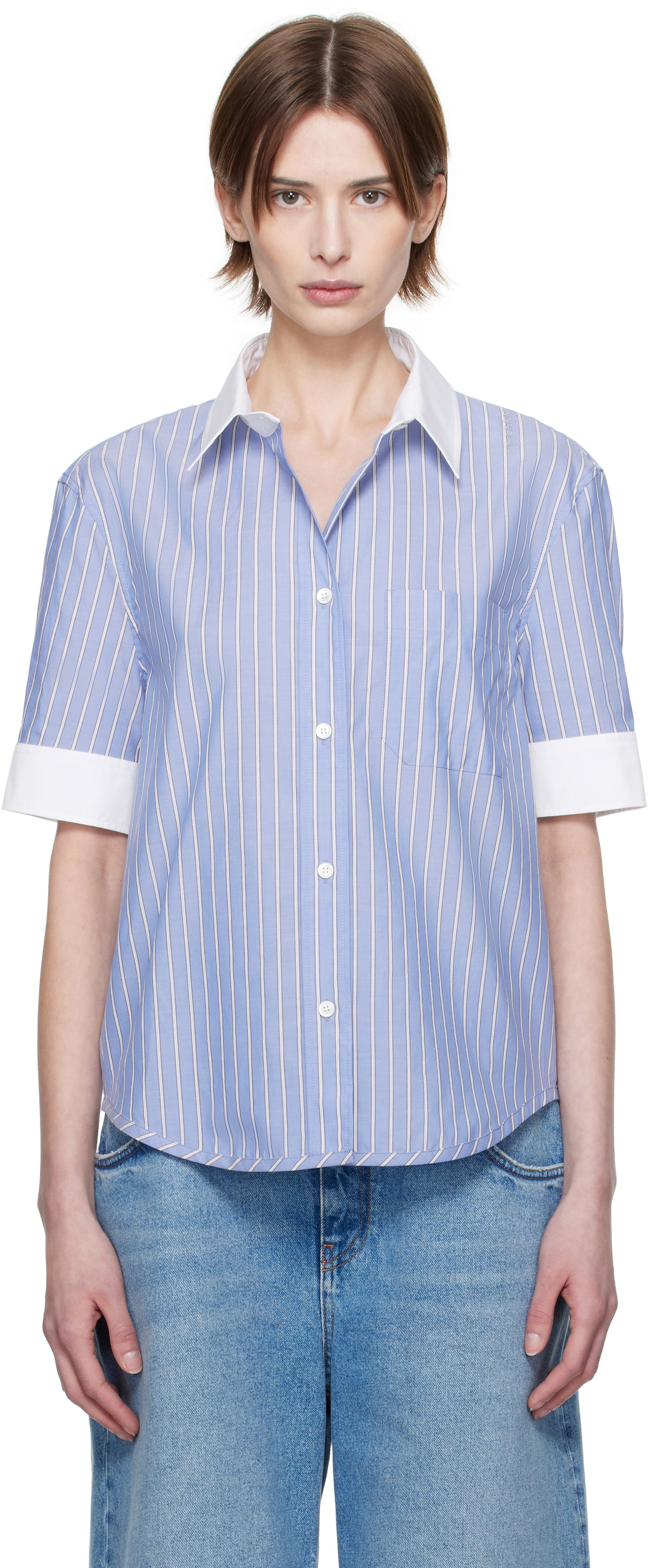 Srajce Marni Marni Striped Shirt Modra | CAMA0623QS UTC455, 0