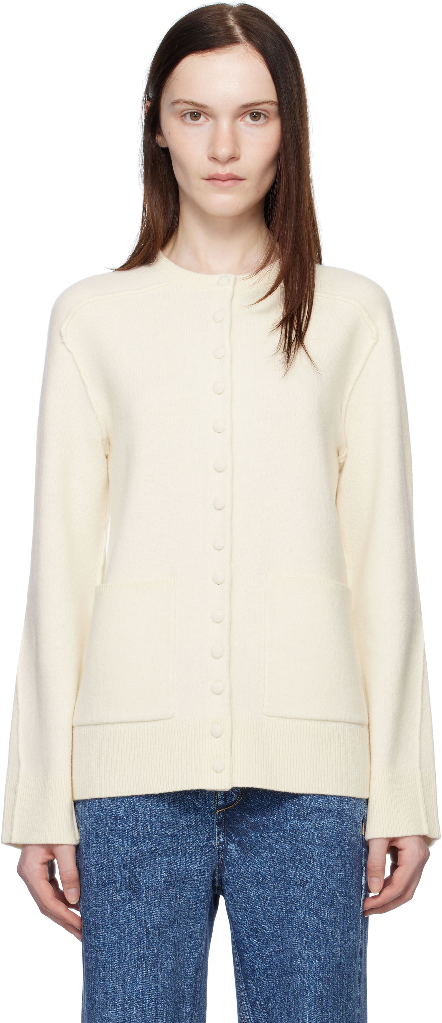 Pleteni pulover rag & bone rag & bone Bridget Lady Cardigan Bela | WAS24H033MM33, 0