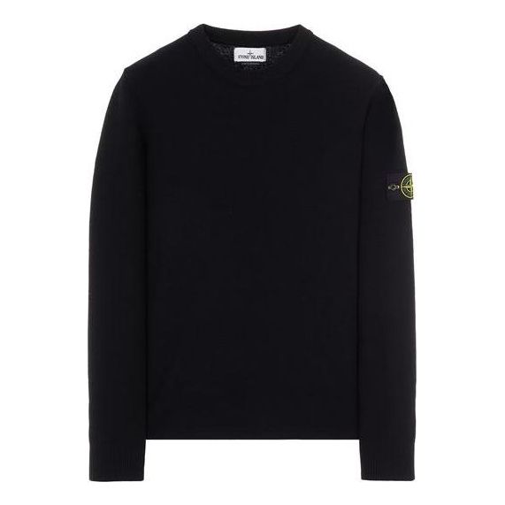 Pleteni pulover Stone Island Stone Island Crewneck Pullover Črna | 7715526A1-V0029, 0
