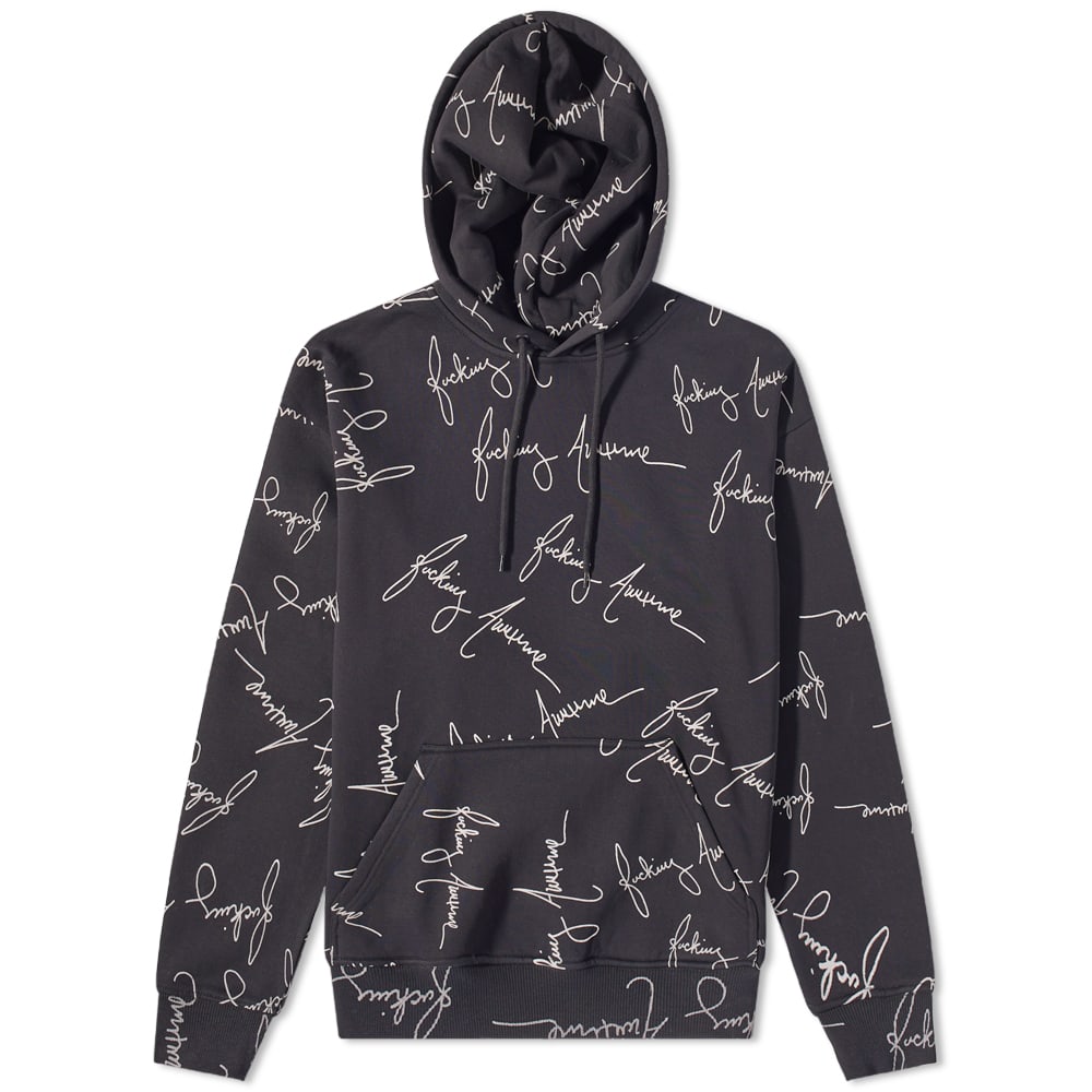 Pulover Fucking Awesome Cursive Hoody Črna | FA1675-BLK, 0