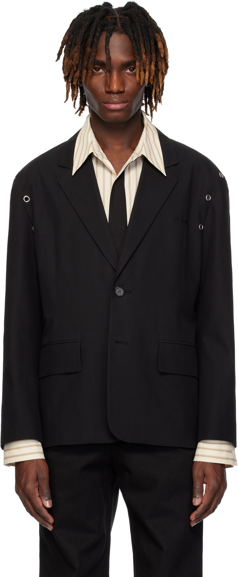 Jakna We11done We11done Eyelet Blazer Črna | WD-JK0-25-025-U-BK